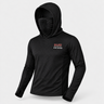 BassFrontier Black Fishing Hoodie with ventilated face covering and thumbhole cuffs