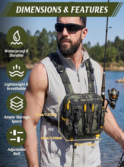 BassFrontier Chest Rig — dimensions and features, waterproof and adjustable