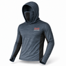 BassFrontier Slate Gray Fishing Hoodie with ventilated face covering and thumbhole cuffs