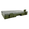 BassFrontier Fishing Tool Box closed, olive green with clear latching lid