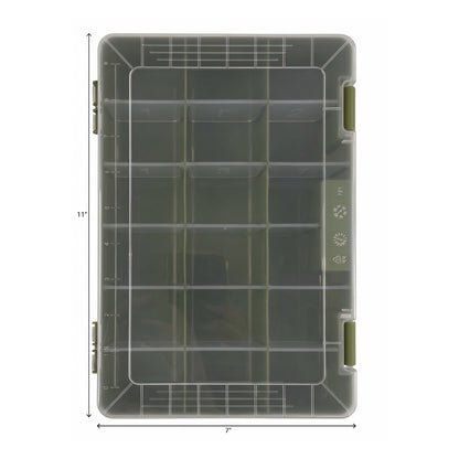 Fishing tool box dimensions, 11 by 7 inches